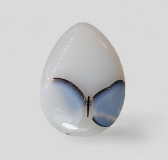 نمط فراشة نادر داخل حجر كريم من العقيق الشجري الطبيعي - أحجار كريمة مجمعة - 31.1 قيراط