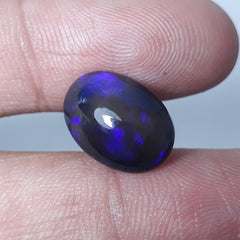 4.4ct Opal for Sale - Black Fire Opal - October Birthstone - 15x11mm