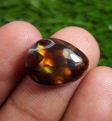Rare Mexican Fire Agate Cabochon - Agata De Fuego