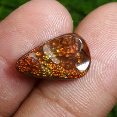 Mexican Fire Agate Convex Bubbly Pattern