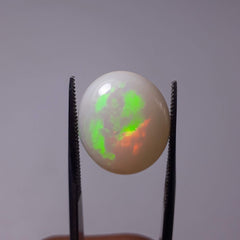 Opal for Sale - White Fire Opal - Welo Opal - October Birthstone - 17x15mm 7.2ct