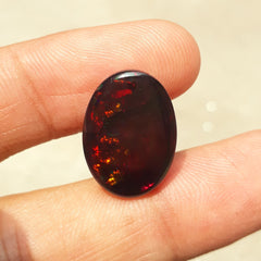 8.20ct Opal for Sale - Black Fire Opal - October Birthstone - 19x14mm