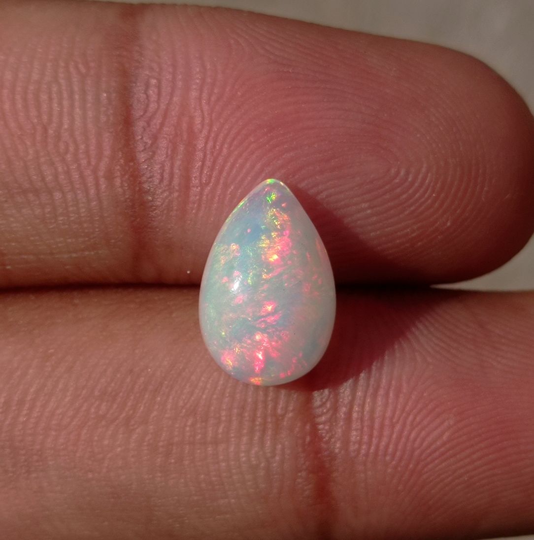 2.8ct Opal for Sale - White Fire Opal - Welo Opal - October Birthstone - 13x8mm 2.8ct Opal for Sale - White Fire Opal - Welo Opal - October Birthstone - 13x8mm