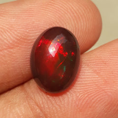 3ct Opal for Sale - Black Fire Opal - October Birthstone - 12x9mm