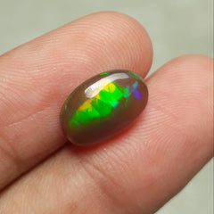 2.7ct Opal for Sale - Black Fire Opal - October Birthstone - 14x10mm