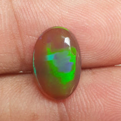 2.7ct Opal for Sale - Black Fire Opal - October Birthstone - 14x10mm