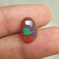 2.7ct Opal for Sale - Black Fire Opal - October Birthstone - 14x10mm