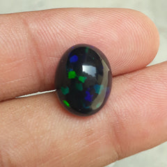 5.3ct Opal for Sale - Black Fire Opal - October Birthstone - 14x11mm