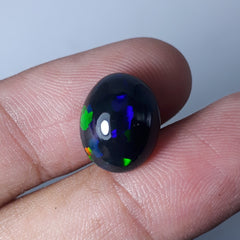 5.3ct Opal for Sale - Black Fire Opal - October Birthstone - 14x11mm