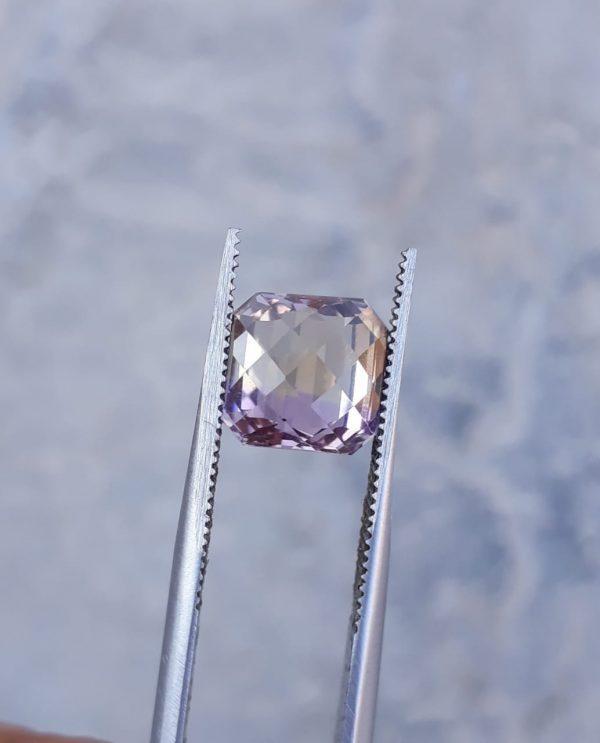 4.3ct Ametrine - Trystine - Bolivianite -  8x8mm 4.3ct Ametrine - Trystine - Bolivianite -  8x8mm
