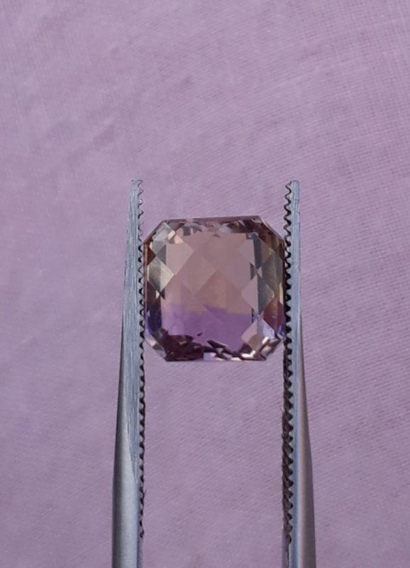 4.3ct Ametrine - Trystine - Bolivianite -  8x8mm 4.3ct Ametrine - Trystine - Bolivianite -  8x8mm