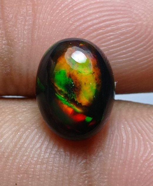 3.5ct Opal for Sale - Black Fire Opal - Welo Opal - October Birthstone - 12x9x6mm 3.5ct Opal for Sale - Black Fire Opal - Welo Opal - October Birthstone - 12x9x6mm