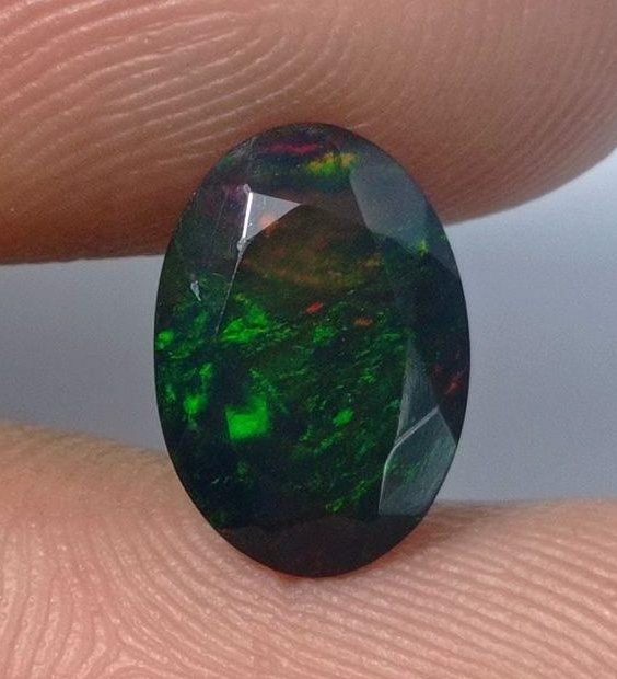 2.2ct Opal for Sale - Black Fire Opal - Welo Opal - October Birthstone - 12x8x5mm 2.2ct Opal for Sale - Black Fire Opal - Welo Opal - October Birthstone - 12x8x5mm