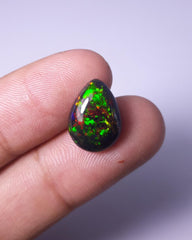 3.80 قيراط أوبال للبيع - أوبال ناري أسود - حجر بخت شهر أكتوبر - 15.4x11.4x5mm