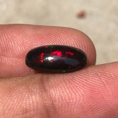 2.3ct Opal for Sale - Black Fire Opal - October Birthstone - 15x8mm