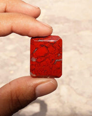 44.5 قيراط جاسبر - كابوشون يشب الدم - جاسبر أحمر -29.3x22.3 ملم