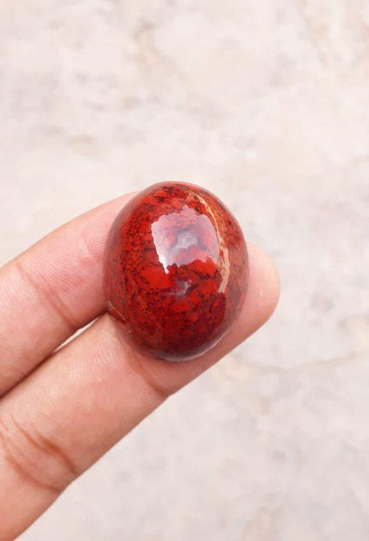 44.5ct Jasper - Blood Jasper Cabochon - Red Jasper -30x24mm