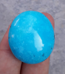 Natural Certified Turquoise - Blue Turquoise - 71.3ct- 30x26mm