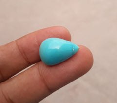 Natural Certified Turquoise - Blue Turquoise - 13ct- 21x14mm