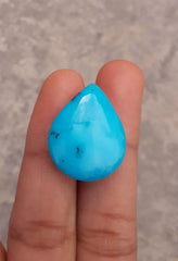 Natural Certified Turquoise - Blue Turquoise - 24.4ct- 23x19mm