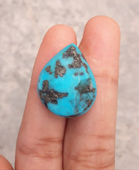 Natural Certified Turquoise - Blue Turquoise - 24.4ct- 23x19mm