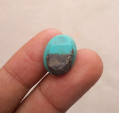 Natural Certified Turquoise - Blue Turquoise - 15.2ct- 18x13mm