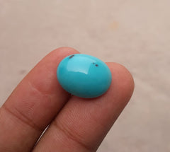 Natural Certified Turquoise - Blue Turquoise - 15.2ct- 18x13mm
