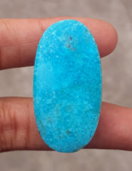 Natural Certified Turquoise - Blue Turquoise - 53.8ct- 37x19mm