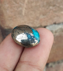 Natural Turquoise with Pyrite - Blue Matrix Turquoise - Shajri Feroza-15.45Ct
