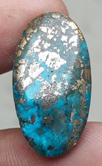 Natural Turquoise with Pyrite - Blue Matrix Turquoise - Shajri Feroza-25.3Ct