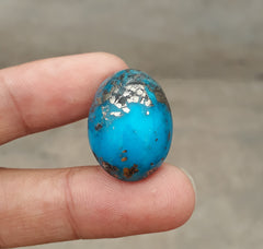 Natural Turquoise with Pyrite - Blue Matrix Turquoise - Shajri Feroza-45.5Ct