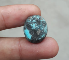 Natural Turquoise with Pyrite - Blue Matrix Turquoise - Shajri Feroza-26.15Ct