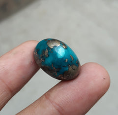 Natural Turquoise with Pyrite - Blue Matrix Turquoise - Shajri Feroza-38.5Ct