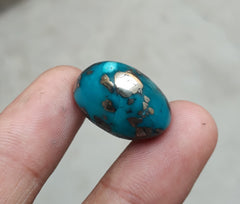 Natural Turquoise with Pyrite - Blue Matrix Turquoise - Shajri Feroza-38.5Ct