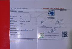 0.69 قيراط من الياقوت السيلاني المعتمد للبيع - الياقوت الأزرق الطبيعي - حجر بخت شهر سبتمبر