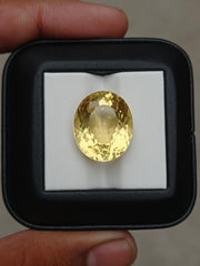 سيترين بيضاوي شفاف 20.1 قيراط للبيع - حجر بخت شهر نوفمبر - 19x16.5x11mm