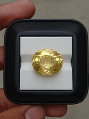 سيترين بيضاوي شفاف 20.1 قيراط للبيع - حجر بخت شهر نوفمبر - 19x16.5x11mm