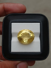 سيترين بيضاوي شفاف 20.1 قيراط للبيع - حجر بخت شهر نوفمبر - 19x16.5x11mm