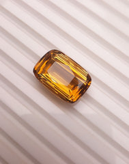 22.4 قيراط سيترين طبيعي شفاف عالي الجودة للبيع - سيترين ذهبي - حجر بخت شهر نوفمبر - 22x15x10mm