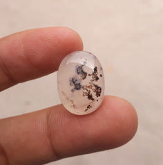 عقيق شجري طبيعي 14.7 قيراط - عقيق شجري - الأبعاد - 20 × 15 ملم