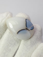 نمط فراشة نادر داخل حجر كريم من العقيق الشجري الطبيعي - أحجار كريمة مجمعة - 31.1 قيراط