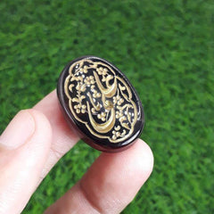 33ct Carnelian Carving - Engraved Aqeeq - Ya Ali (A.S) Arabic Verses on Aqeeq - 28x22mm