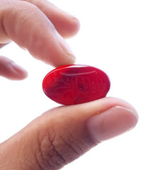 18.3ct Carnelian Carving - Engraved Aqeeq - Ya Fatima (A.S) Arabic Verses on Aqeeq - 24x14mm