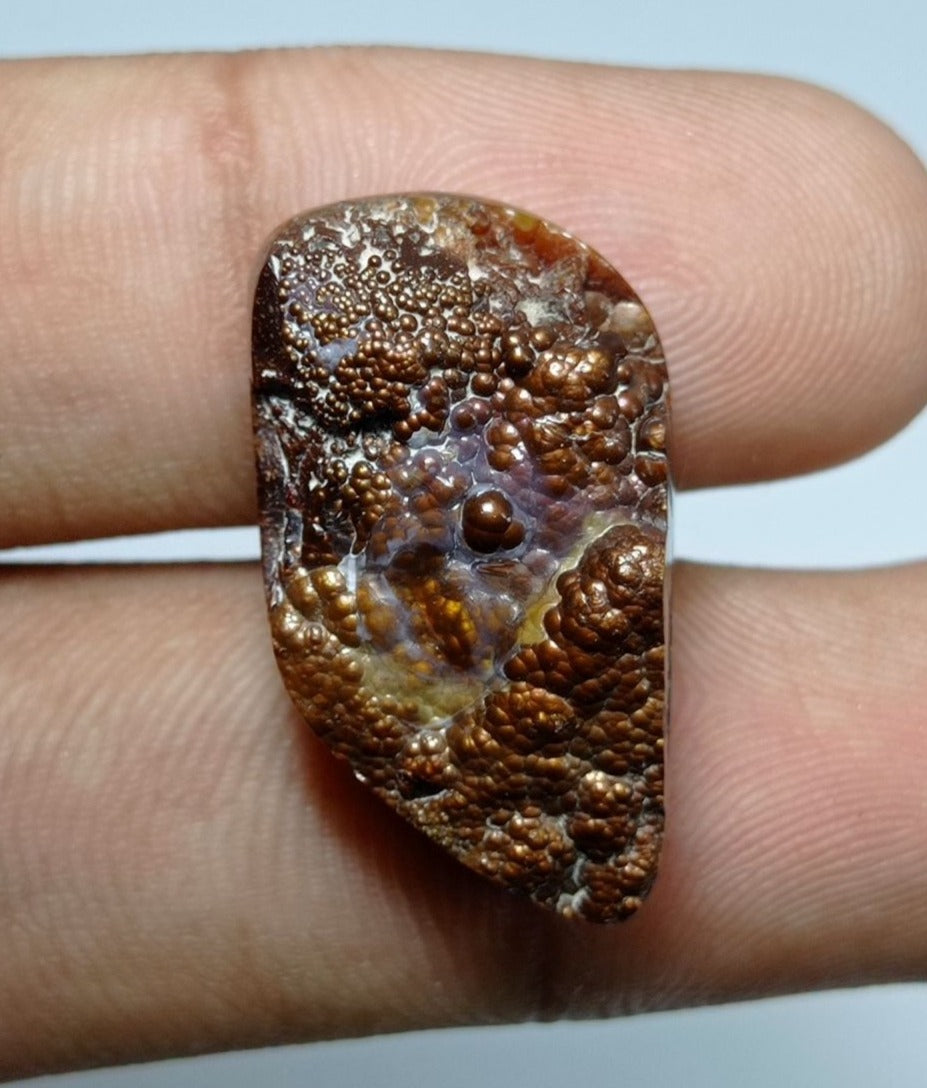 28.4ct Natural Fire Agate Gemstone -  Dimensions 26x15x9mm