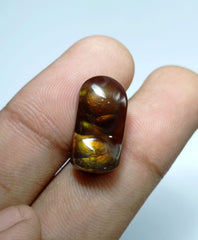 12.6 قيراط من حجر العقيق الناري الطبيعي، أبعاد 20x10x6 ملم