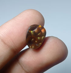 6.7ct Natural Oval Bubbly Fire Agate - Perfect Gemstone Gift For All - Dimensions 14x11x4.5mm