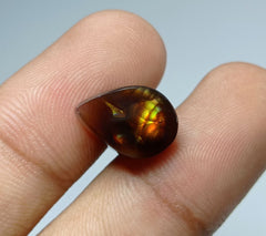 7.2ct Pear-Shaped Rare Fire Agate, Aatshi Aqeeq, Dimensions 14x10x6mm