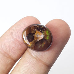 كابينة عقيق ناري نادر 15.6 قيراط، اتشي عقيق، الأبعاد 17 × 15 ملم