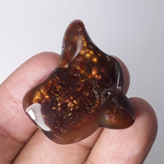 62ct Big Size Rare Mexican Fire Agate, Perfect gemstone Gift for Gem Collector, Dimensions 33x28mm