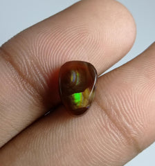 Natural Pear Fire Agate,weight-3.4ct- Dimensions 11x8x4mm